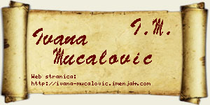 Ivana Mučalović vizit kartica